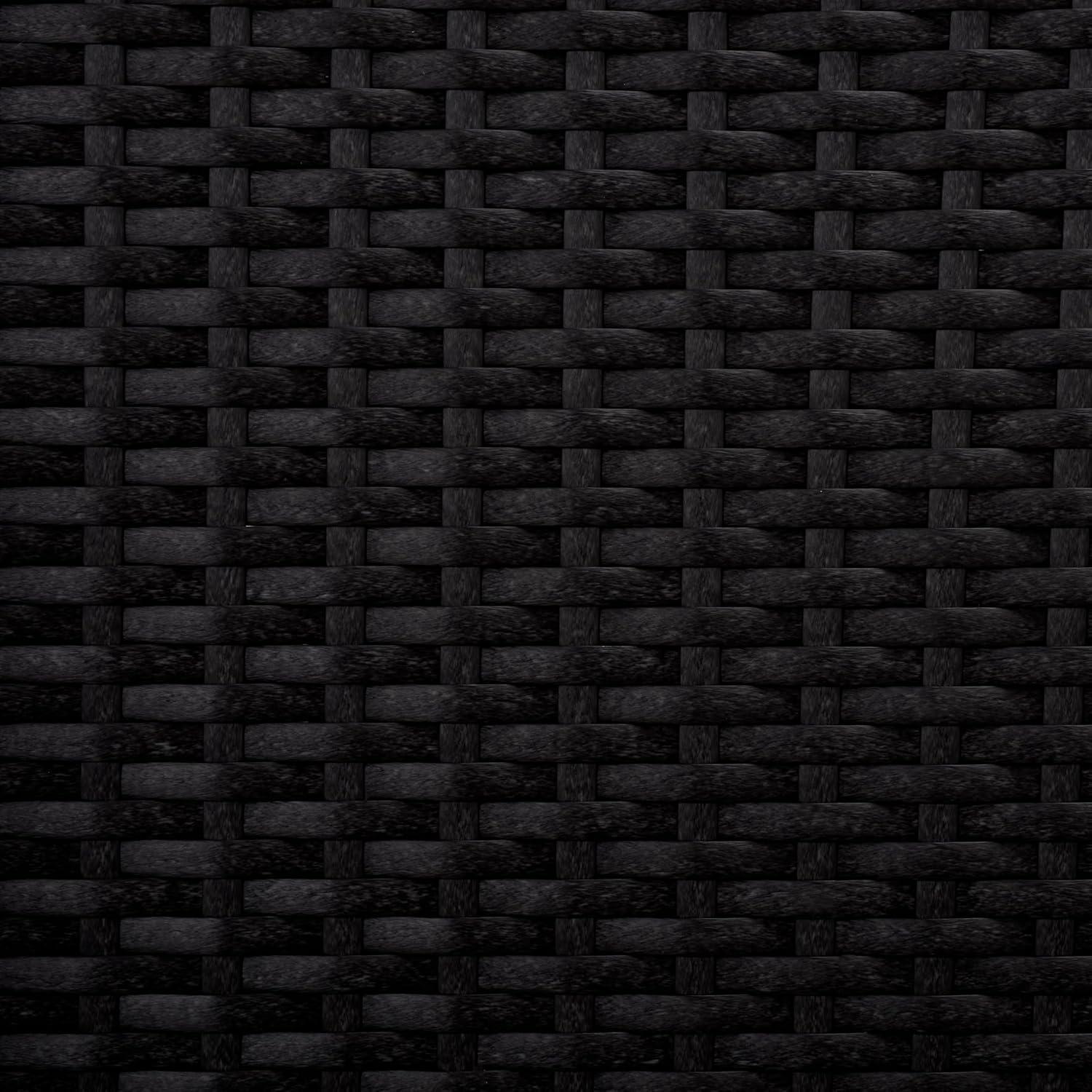 image:imageSAFAVIEH Outdoor Patio Furniture Collection Dory Rattan Weave Folding Chair PAT6902BlackBlack