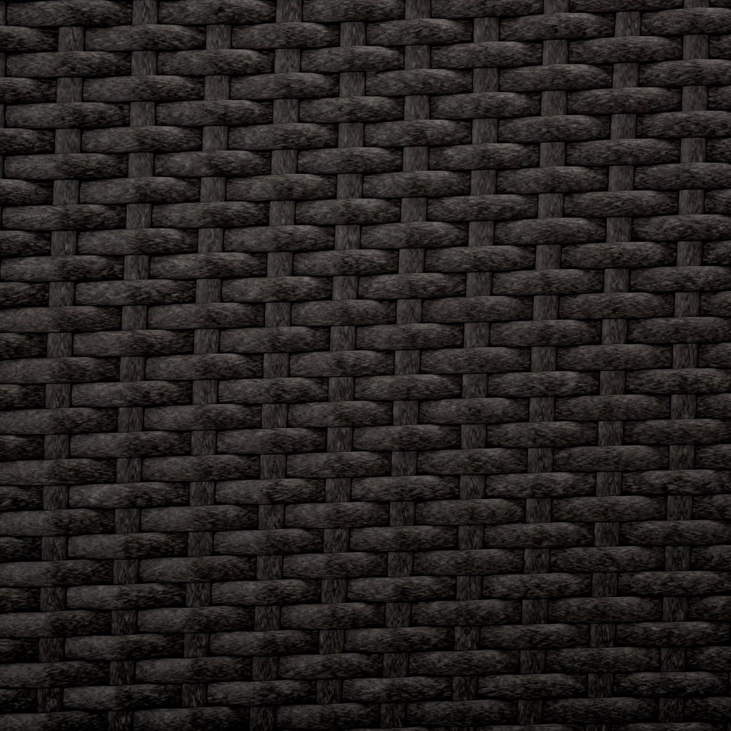 image:imageSAFAVIEH Outdoor Patio Furniture Collection Dory Rattan Weave Folding Chair PAT6902BlackGrey