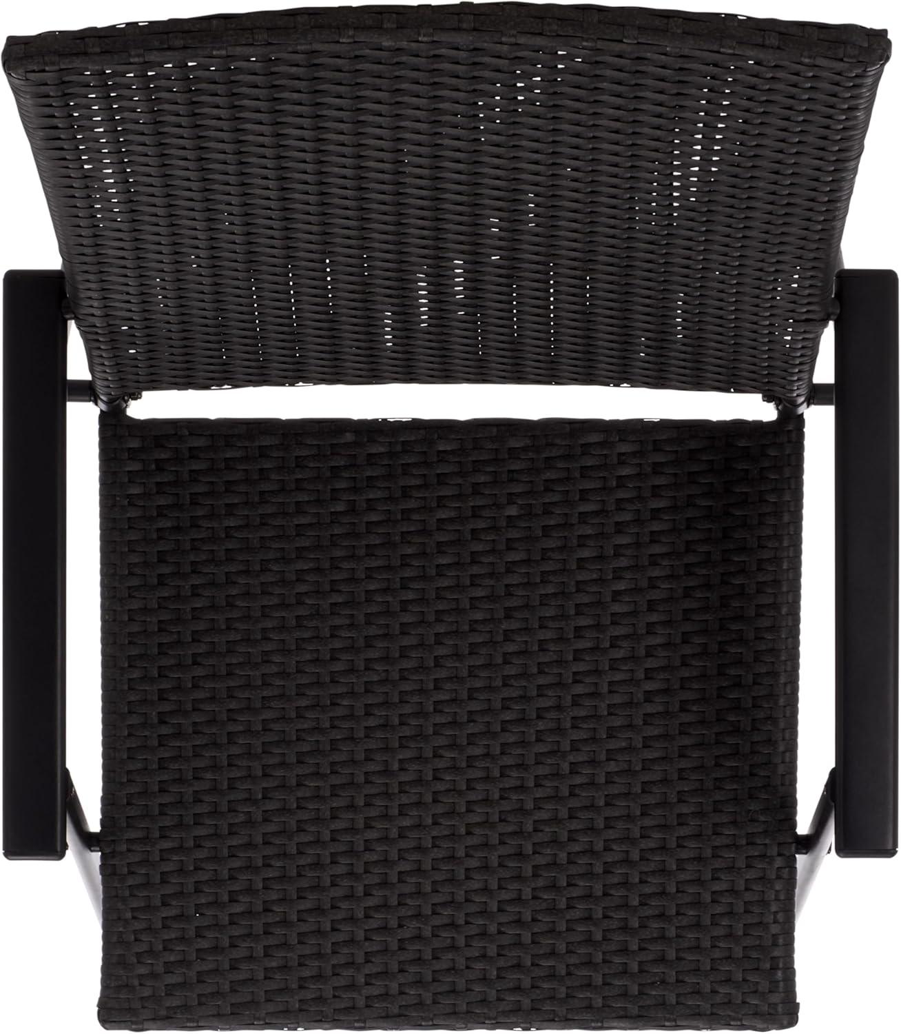 image:imageSAFAVIEH Outdoor Patio Furniture Collection Simon Textilene Folding Chair PAT6901BlackBlack