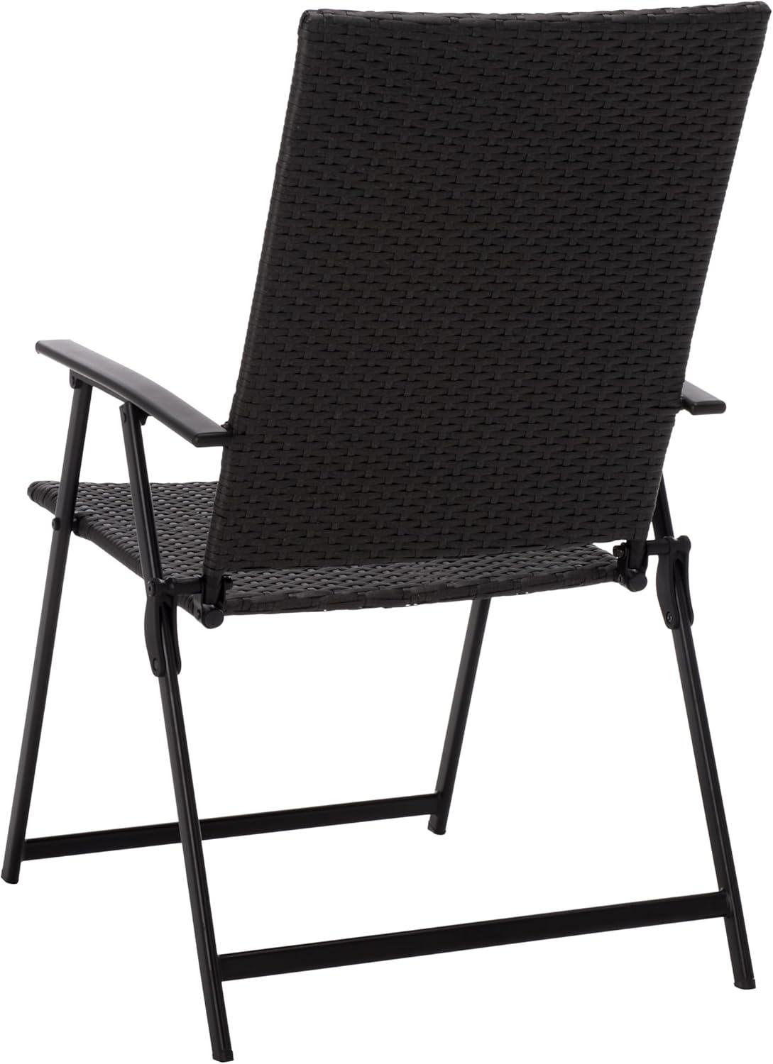 image:imageSAFAVIEH Outdoor Patio Furniture Collection Simon Textilene Folding Chair PAT6901BlackBlack