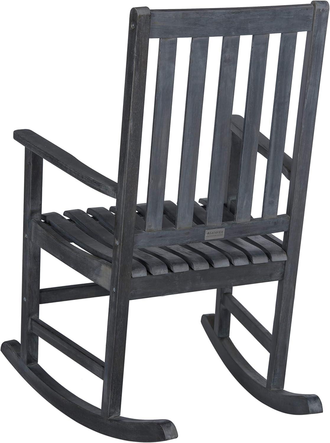 image:imageSAFAVIEH PAT6707K Outdoor Collection Barstow Dark Slate Gray Rocking ChairAsh Grey