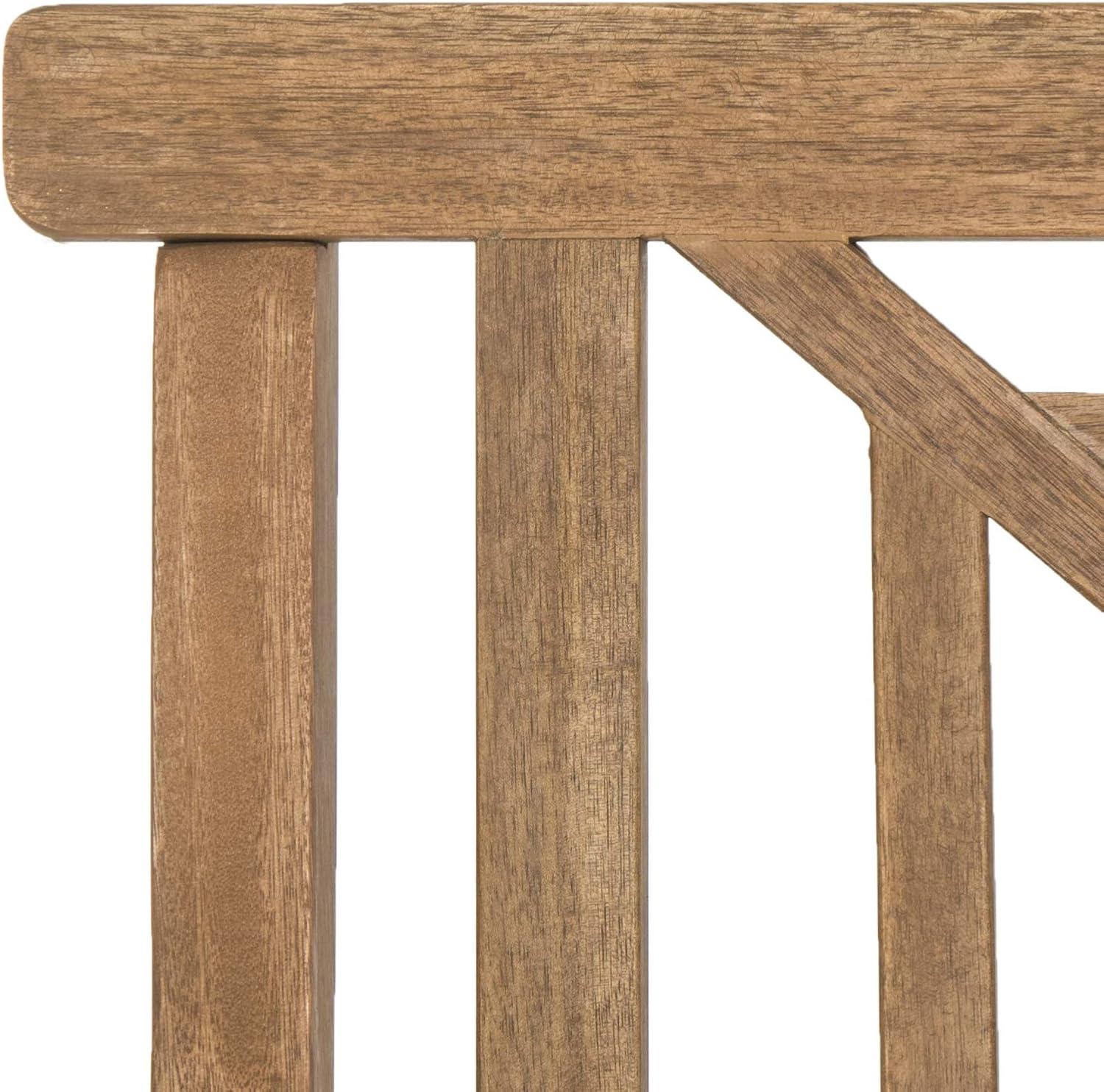 image:imageSAFAVIEH PAT6737A Outdoor Collection Del Mar 3 Seat BenchNatural Beige