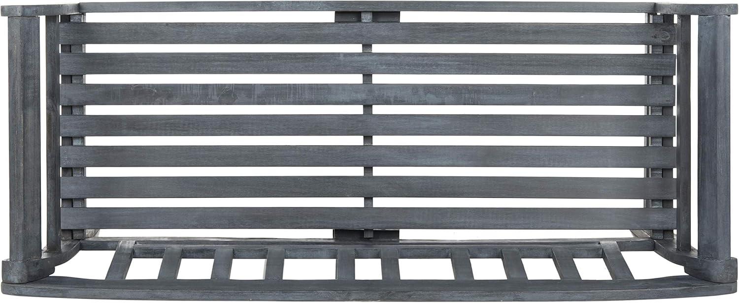 image:imageSAFAVIEH PAT6742A Outdoor Collection Porterville 2 Seat BenchAsh Grey