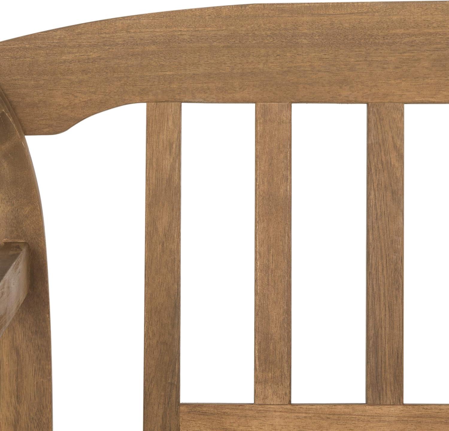 image:imageSAFAVIEH PAT6742A Outdoor Collection Porterville 2 Seat BenchNatural