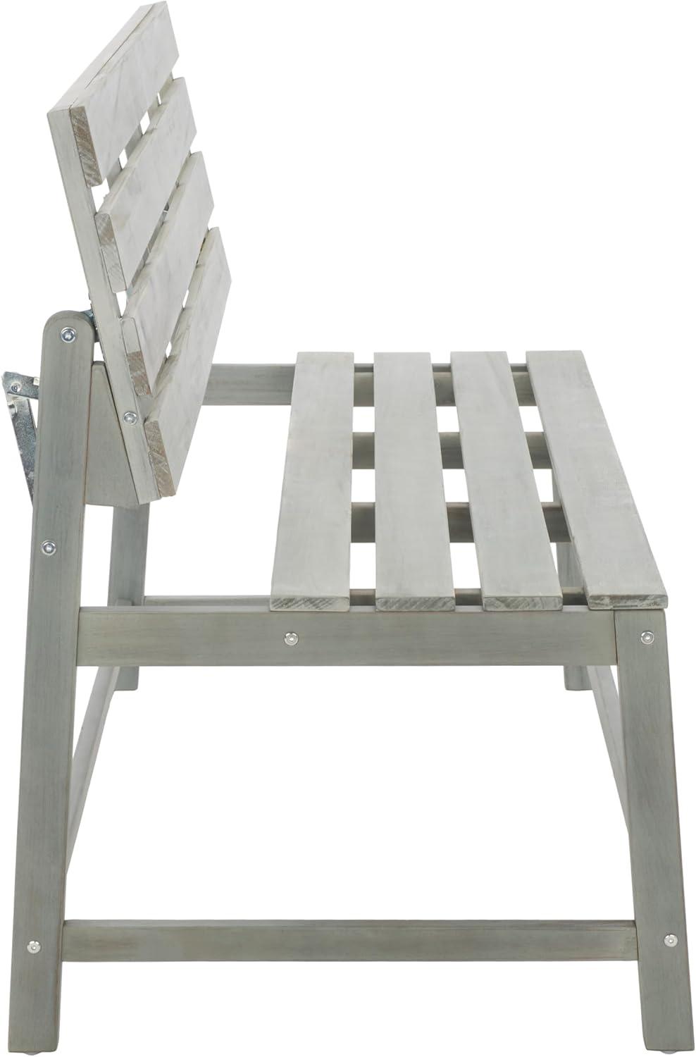 image:imageSAFAVIEH PAT6753A Collection Ruben Teak Balcony Bench and Table Outdoor SetAsh Grey