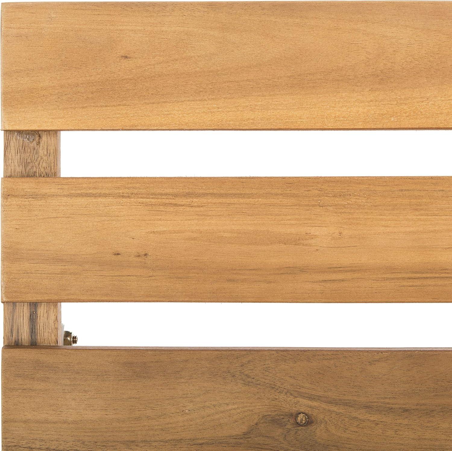 image:imageSAFAVIEH PAT6753A Collection Ruben Teak Balcony Bench and Table Outdoor SetNatural