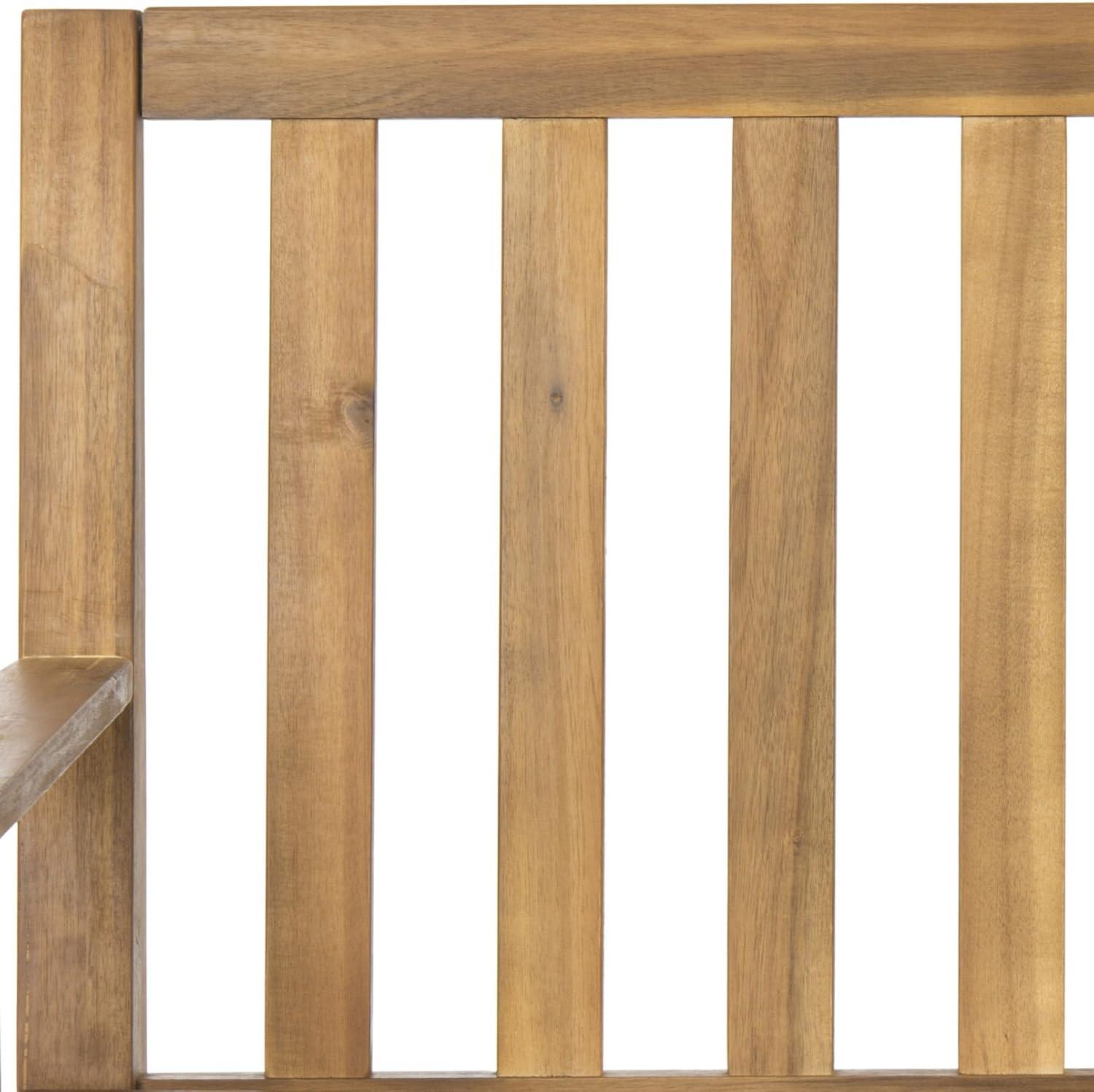 image:imageSAFAVIEH Patio Collection Edwin Adirondack Acacia Wood BenchNatural