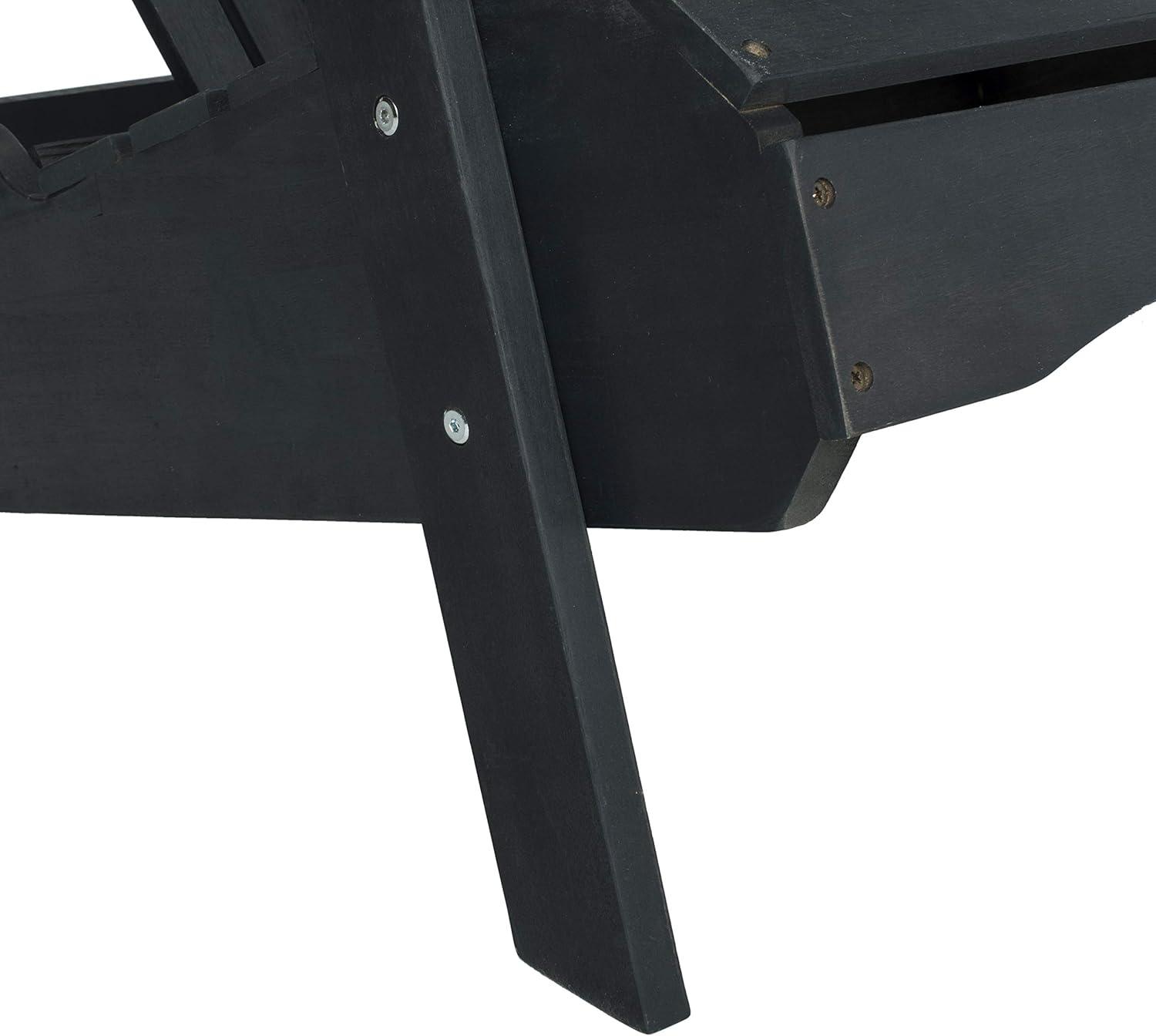image:imageSAFAVIEH Patio Collection Hampton Adirondack Acacia Wood BenchDark Slate Gray