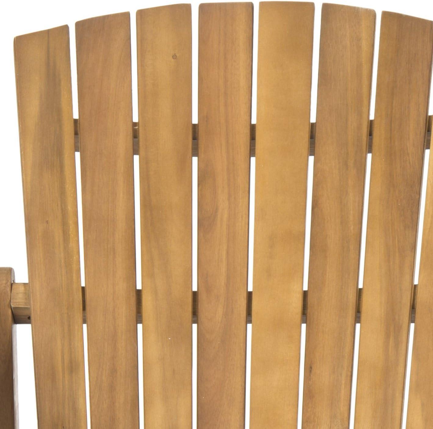 image:imageSAFAVIEH Patio Collection Hampton Adirondack Acacia Wood BenchNatural