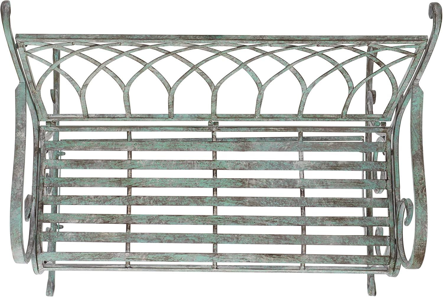 image:imageSafavieh PAT5021A Outdoor Collection Ressi Pearl White Rock BenchAntique Dark Green