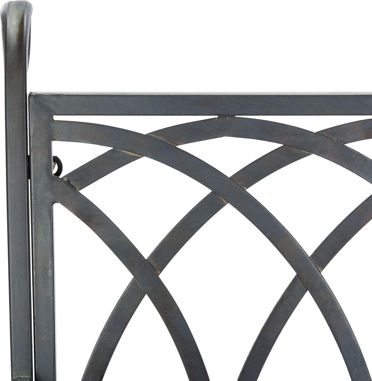 image:imageSafavieh PAT5021A Outdoor Collection Ressi Pearl White Rock BenchBlack Rust