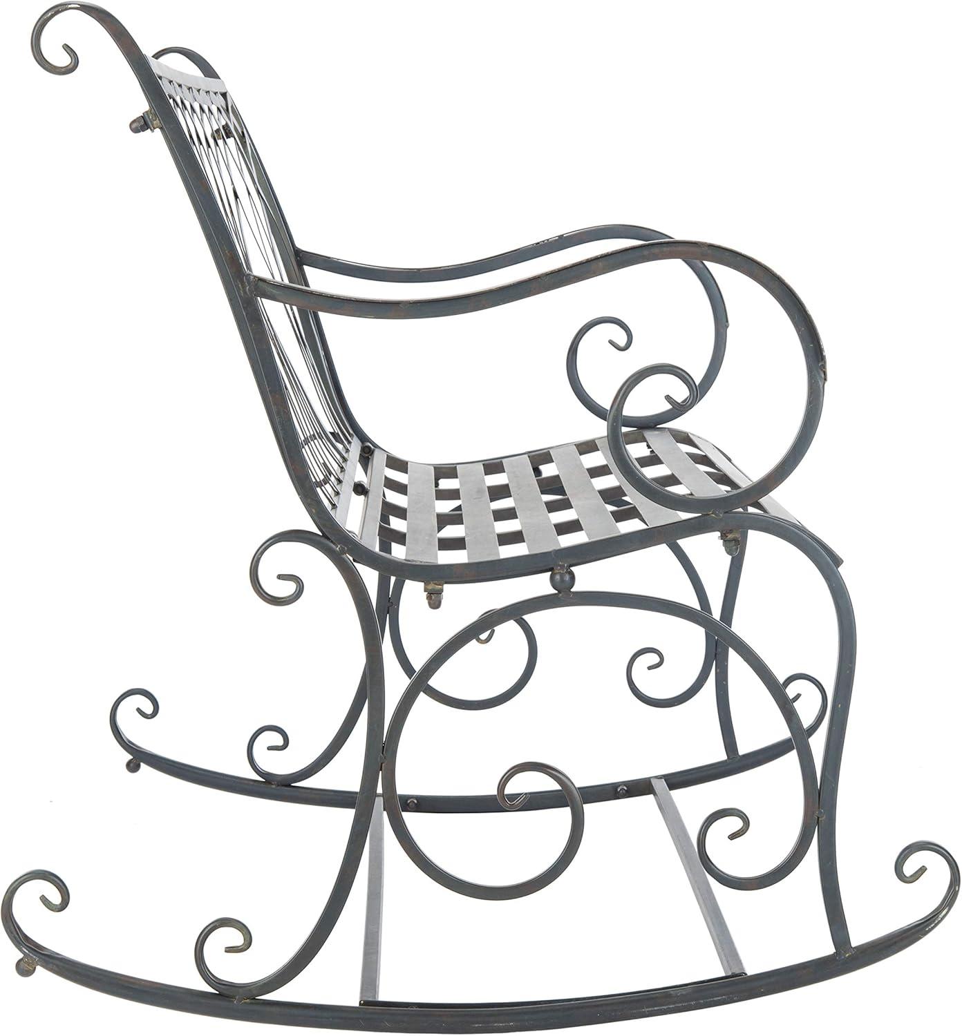 image:imageSafavieh PAT5021A Outdoor Collection Ressi Pearl White Rock BenchBlack Rust