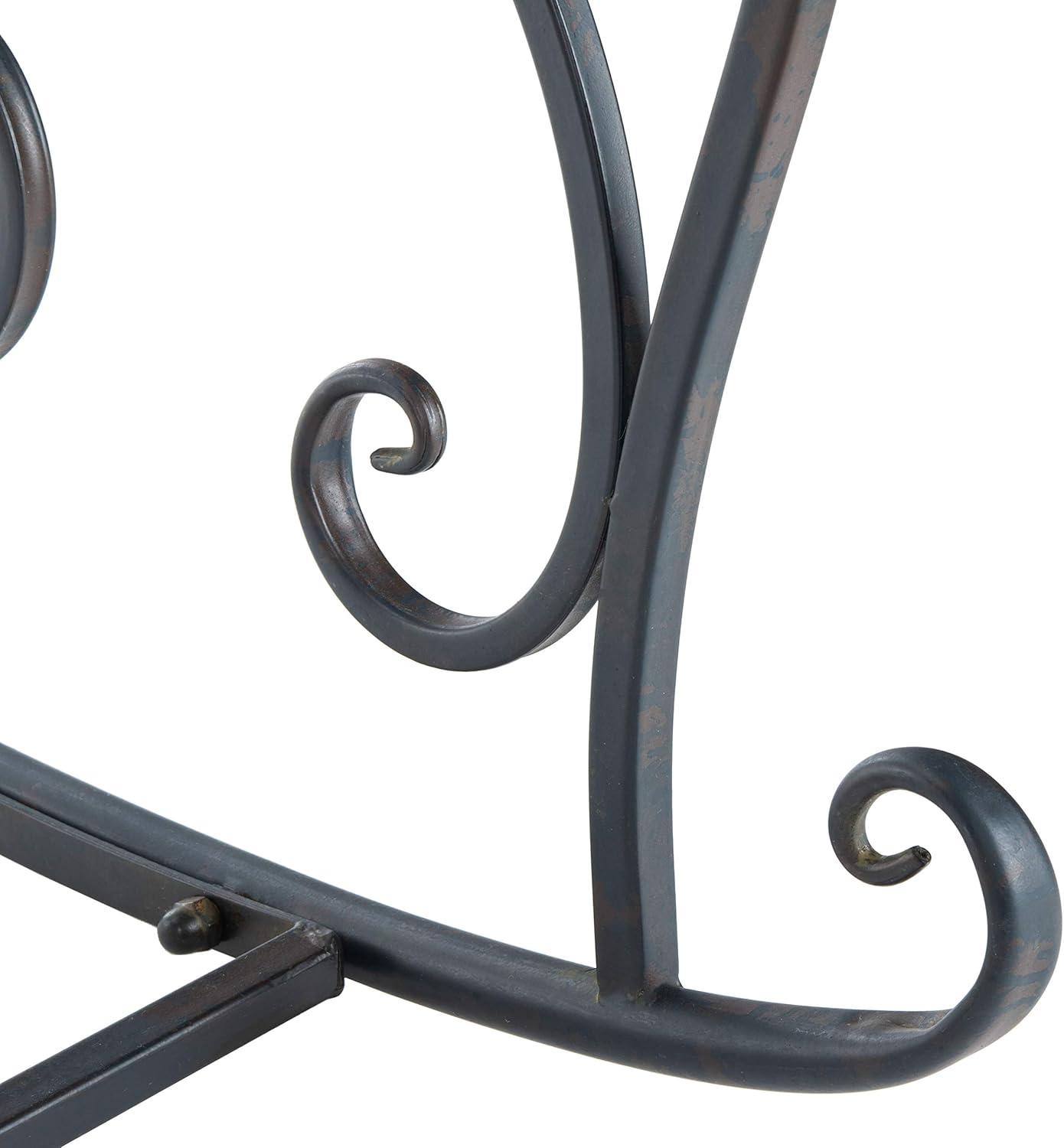 image:imageSafavieh PAT5021A Outdoor Collection Ressi Pearl White Rock BenchBlack Rust