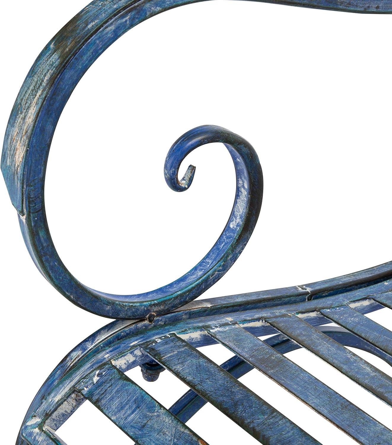 image:imageSafavieh PAT5021A Outdoor Collection Ressi Pearl White Rock BenchMossy Blue