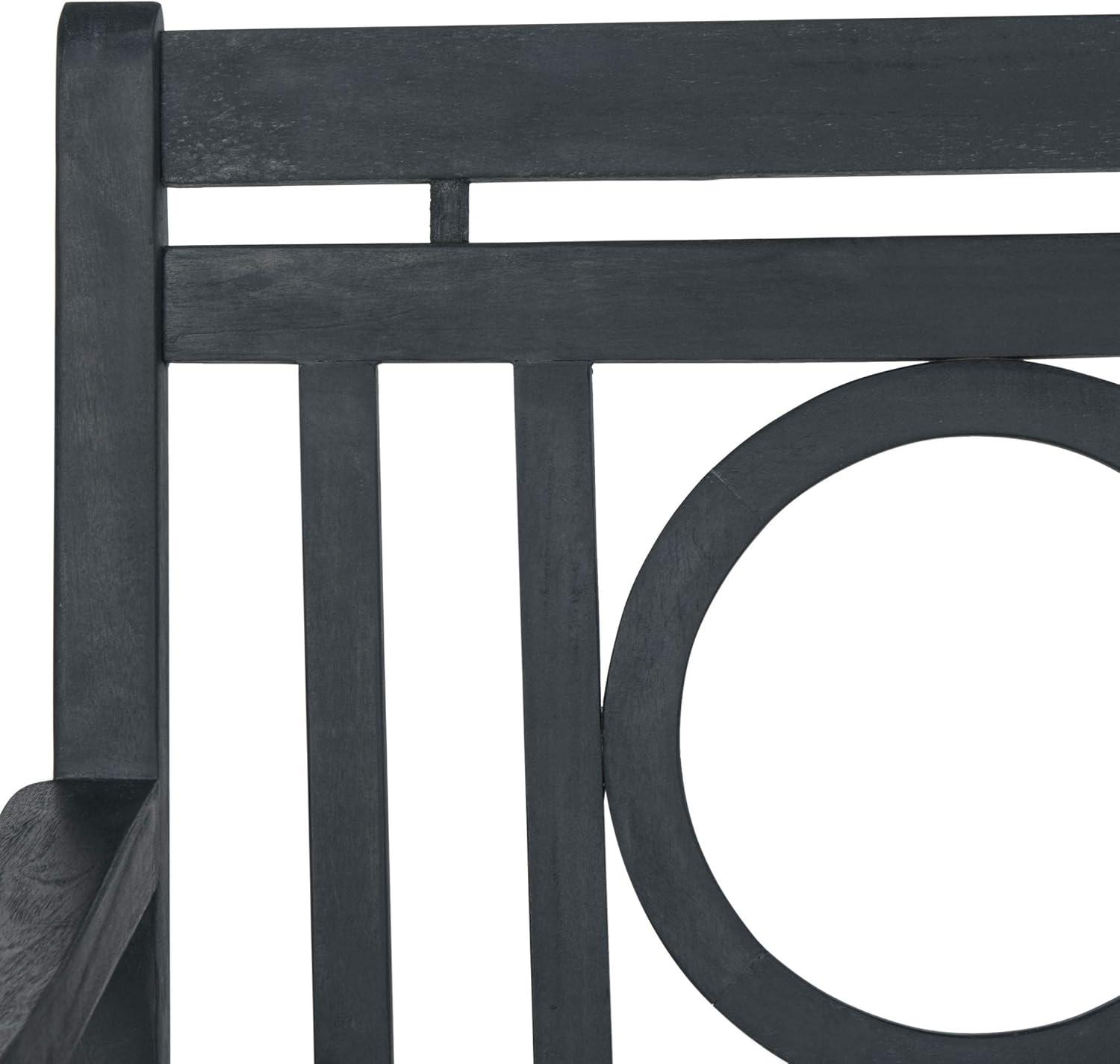 image:imageSafavieh PAT6736A Outdoor Collection Montclair 3 Seat BenchDark Slate Gray Beige