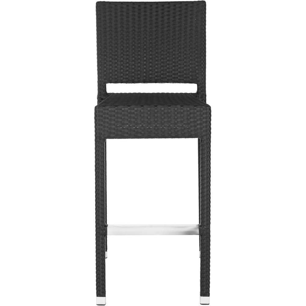 image:imageSAFAVIEH FOX5201C Collection Bethel IndoorOutdoor Bar Stool WhiteBlack