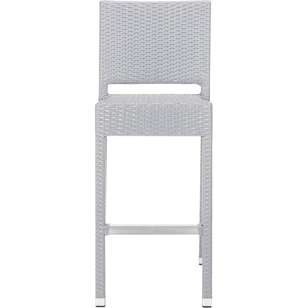 image:imageSAFAVIEH FOX5201C Collection Bethel IndoorOutdoor Bar Stool WhiteGrey