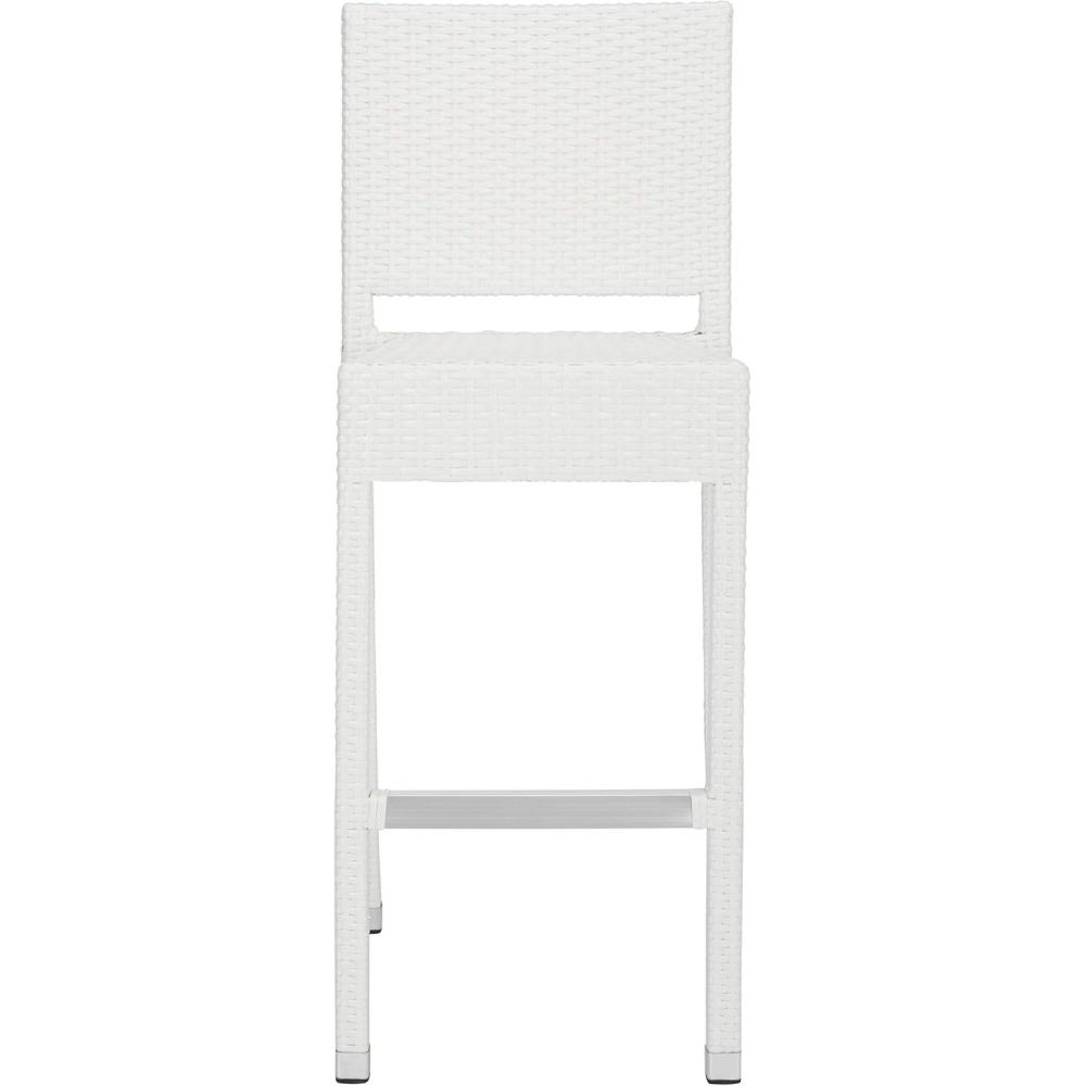 image:imageSAFAVIEH FOX5201C Collection Bethel IndoorOutdoor Bar Stool WhiteWhite
