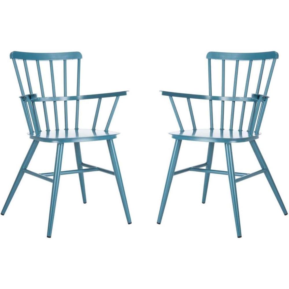 image:imageSAFAVIEH PAT3001ASET2 Outdoor Clifton Matte White Spindle BackNavy