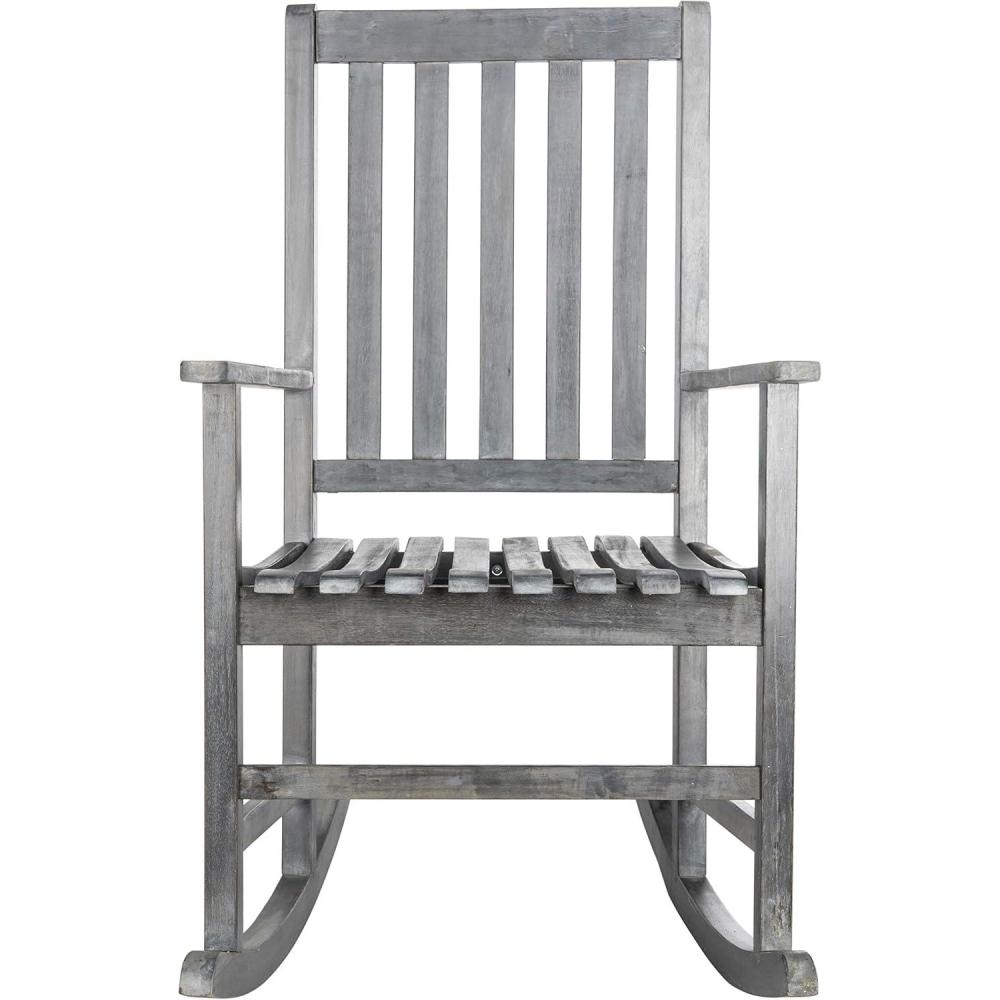 image:imageSAFAVIEH PAT6707K Outdoor Collection Barstow Dark Slate Gray Rocking ChairAsh Grey