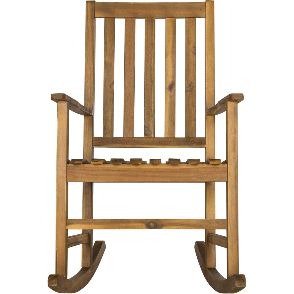 image:imageSAFAVIEH PAT6707K Outdoor Collection Barstow Dark Slate Gray Rocking ChairTeak