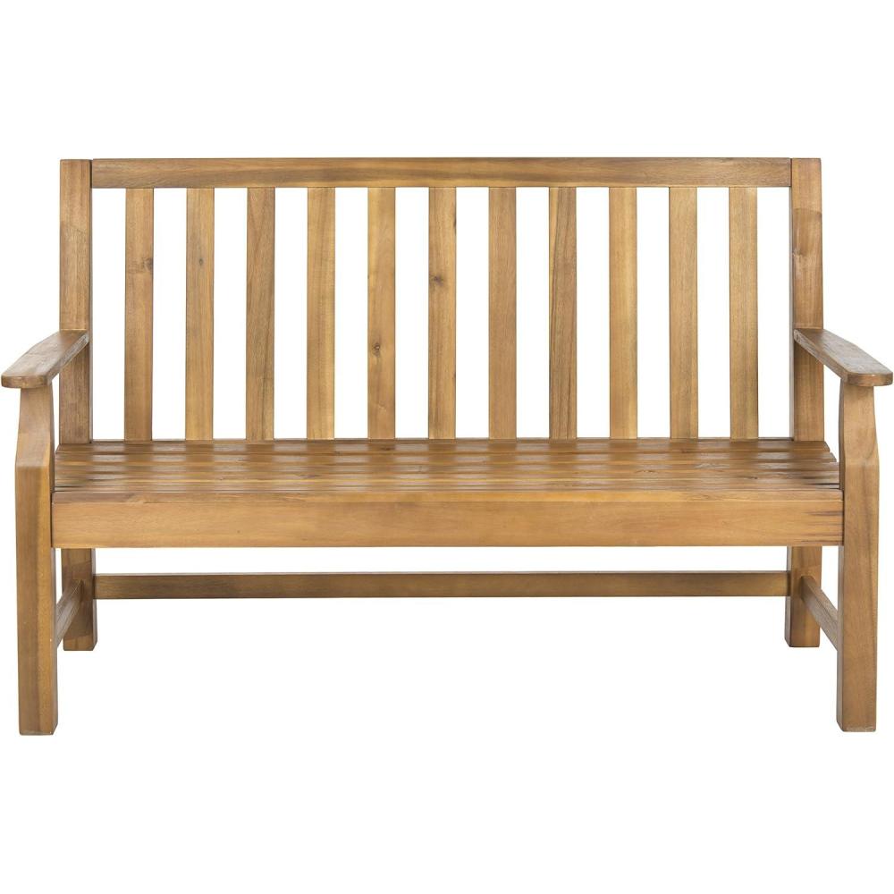 image:imageSAFAVIEH Patio Collection Edwin Adirondack Acacia Wood BenchNatural