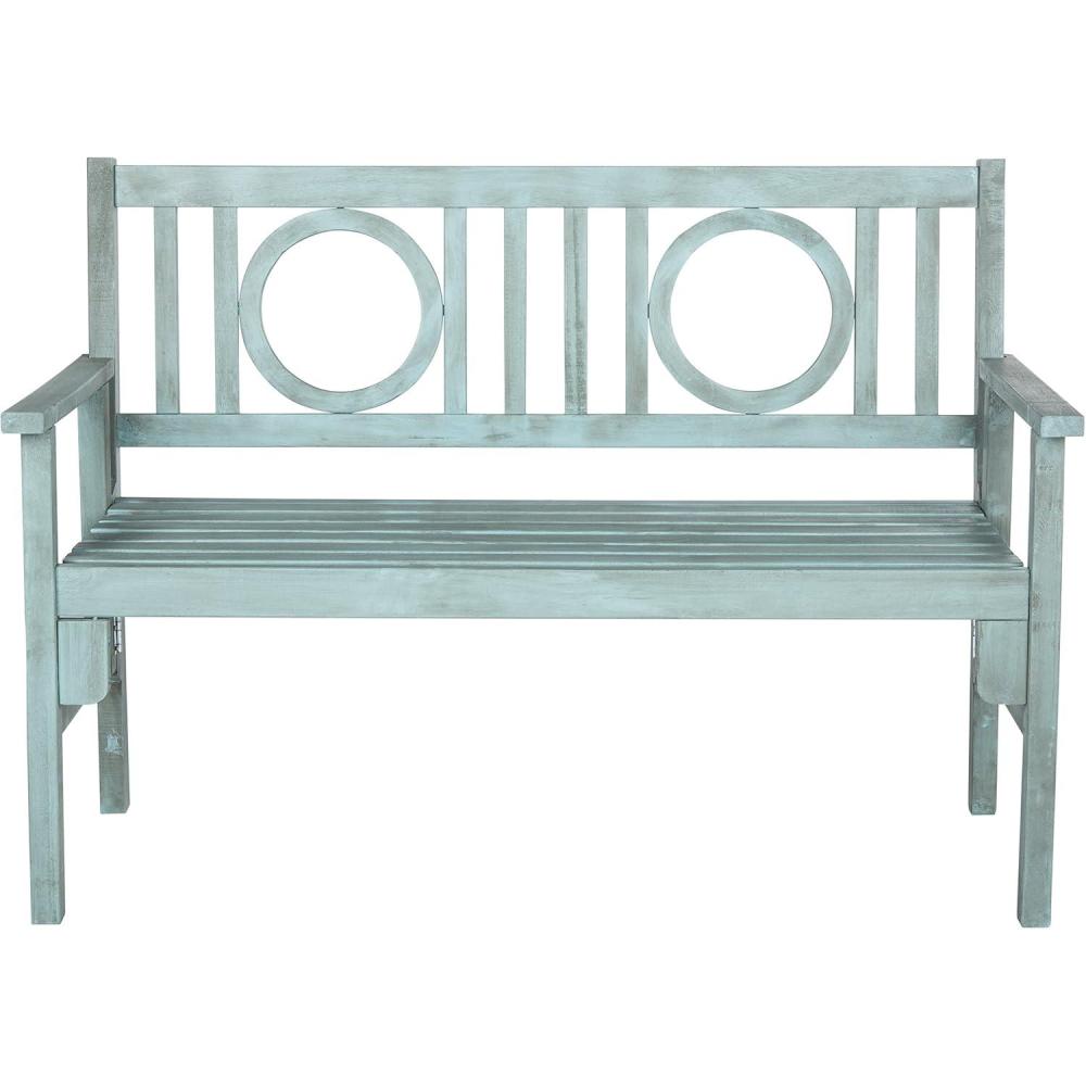 image:imageSafavieh Outdoor Living Collection Piedmont Folding BenchBeach House Blue