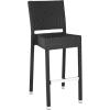 SAFAVIEH FOX5201C Collection Bethel Indoor/Outdoor Bar Stool, White(Black)