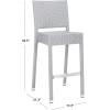 SAFAVIEH FOX5201C Collection Bethel Indoor/Outdoor Bar Stool, White(Grey)