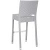SAFAVIEH FOX5201C Collection Bethel Indoor/Outdoor Bar Stool, White(Grey)