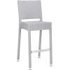 SAFAVIEH FOX5201C Collection Bethel Indoor/Outdoor Bar Stool, White(Grey)
