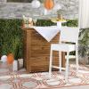 SAFAVIEH FOX5201C Collection Bethel Indoor/Outdoor Bar Stool, White(White)