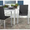 SAFAVIEH Home Collection Cordova Black Indoor-Outdoor Stacking Arm Chair(Black)