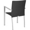 SAFAVIEH Home Collection Cordova Black Indoor-Outdoor Stacking Arm Chair(Black)