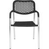 SAFAVIEH Home Collection Sitka Wicker Arm Chairs, Black, Set of 2