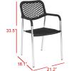 SAFAVIEH Home Collection Sitka Wicker Arm Chairs, Black, Set of 2