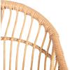 SAFAVIEH Outdoor Collection Berlen Natural Rattan/Navy Cushion 3-Piece Patio Lounge Bistro Set with Table (PAT9012B)(Natural / Beige)