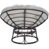 SAFAVIEH Outdoor Collection Kiraya Brown/Grey Tufted Cushion Round Papasan Chair