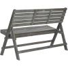 SAFAVIEH Outdoor Collection Luca Ash Grey Folding Bench(Ash Grey)