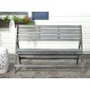 SAFAVIEH Outdoor Collection Luca Ash Grey Folding Bench(Ash Grey)