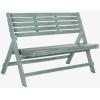 SAFAVIEH Outdoor Collection Luca Ash Grey Folding Bench(Beach House Blue)
