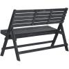 SAFAVIEH Outdoor Collection Luca Ash Grey Folding Bench(Dark Slate Gray)
