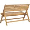 SAFAVIEH Outdoor Collection Luca Ash Grey Folding Bench(Natural)