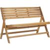 SAFAVIEH Outdoor Collection Luca Ash Grey Folding Bench(Natural)