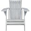 SAFAVIEH Outdoor Collection Merlin Ash Grey Adirondack Chair with Retractable Footrest(Ash Grey)