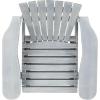 SAFAVIEH Outdoor Collection Merlin Ash Grey Adirondack Chair with Retractable Footrest(Ash Grey)