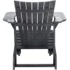 SAFAVIEH Outdoor Collection Merlin Ash Grey Adirondack Chair with Retractable Footrest(Dark Slate Gray)