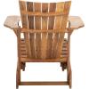 SAFAVIEH Outdoor Collection Merlin Ash Grey Adirondack Chair with Retractable Footrest(Natural)