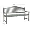 SAFAVIEH Outdoor Collection Mischa Natural Brown Bench(Ash Grey)