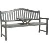 SAFAVIEH Outdoor Collection Mischa Natural Brown Bench(Ash Grey)